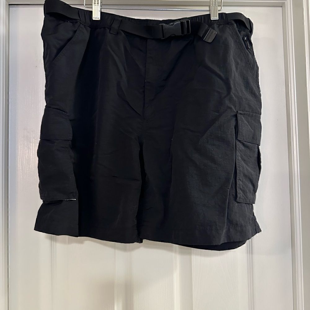 Men's Lands End Nylon Hiking Shorts Black XL